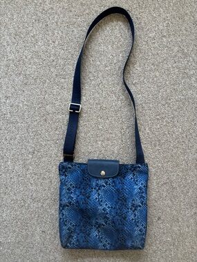 Longchamp Limited Edition Le Pliage Snake Print convertible shoulder bag